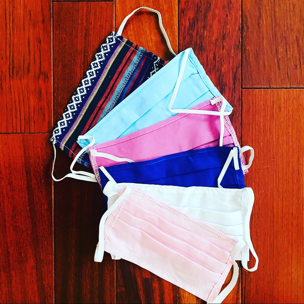 Dark blue cloth face masks